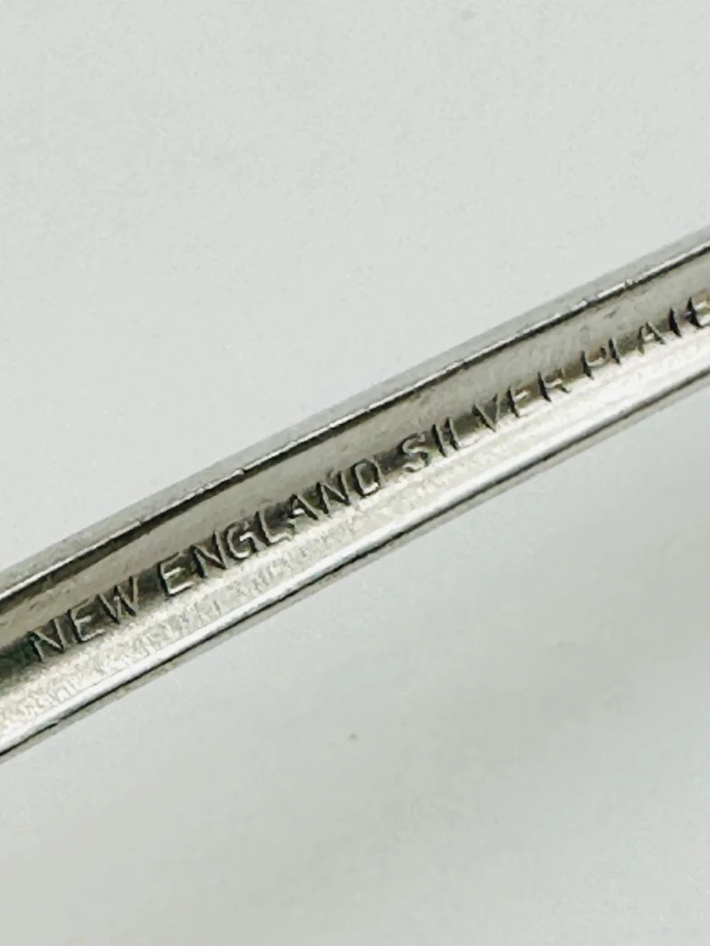 NEW ENGLAND Silver Plate Long Iced Tea Spoons LOT of 6 - Antique 1919 Rosemary